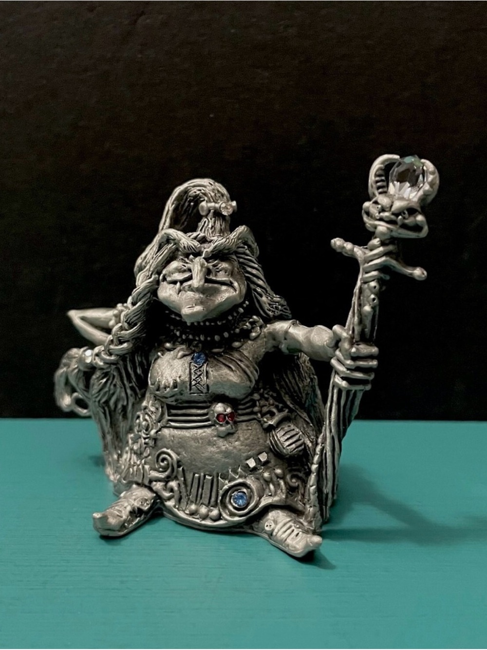 HTF Hudson Pewter RARE 1989 Plunkvoot Ark Witch Troll Fantasy Mini Figurine